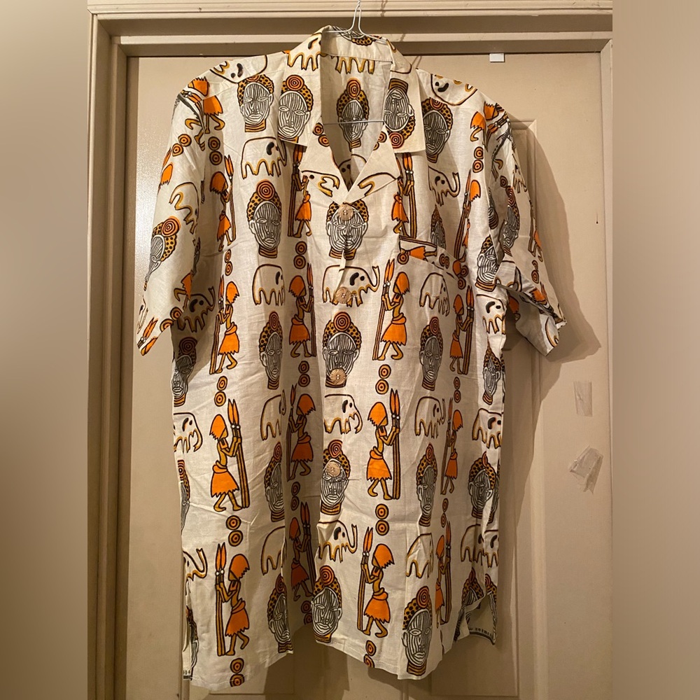 Custom made African print shirt.